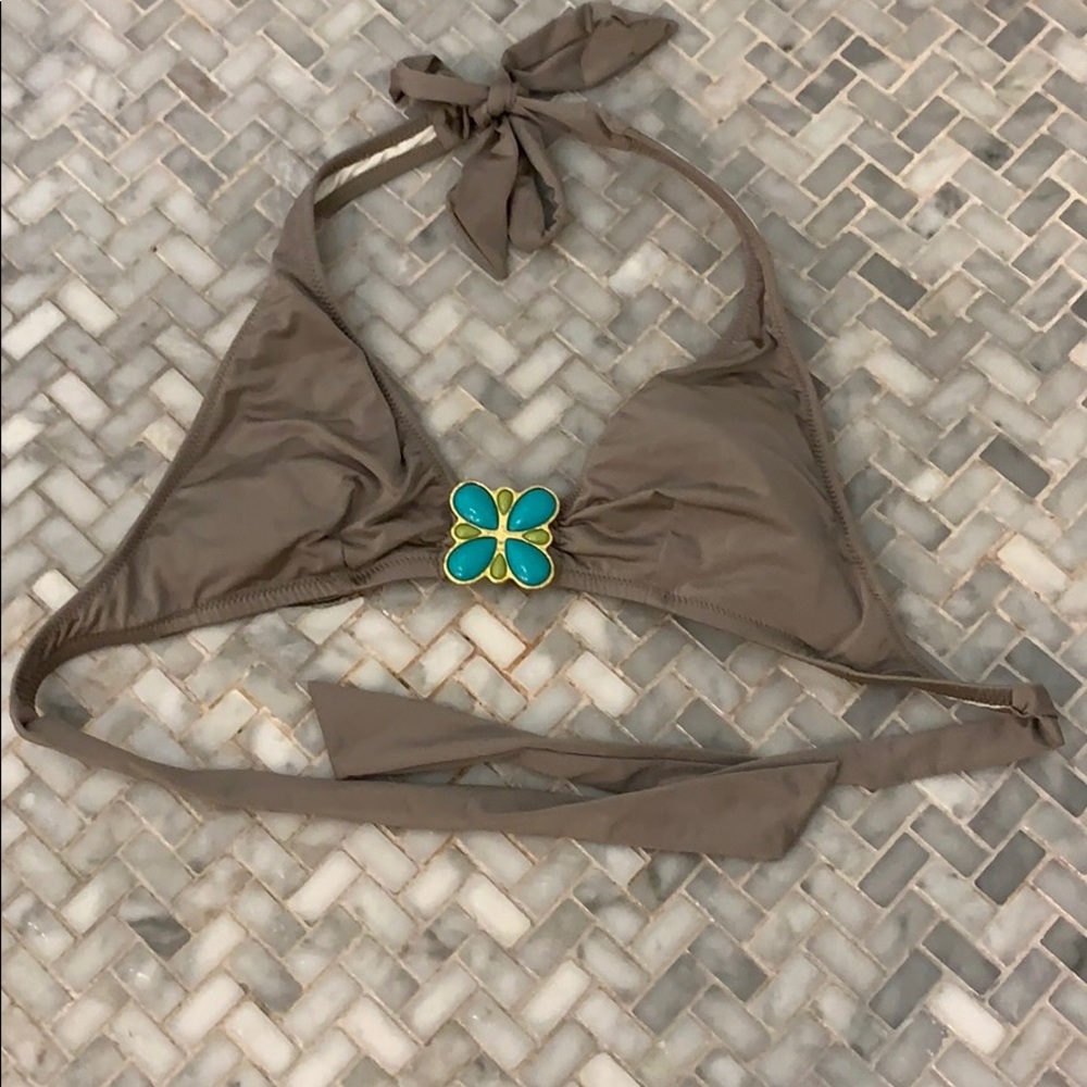 Gray bikini with middle pendant